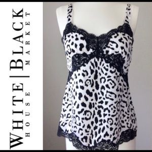 WHBM Silk Leopard Print Cami